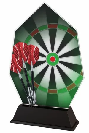 Akrylátová trofej ACSC001M12 | Šipky Výška cm: 21, Šířka cm: 14