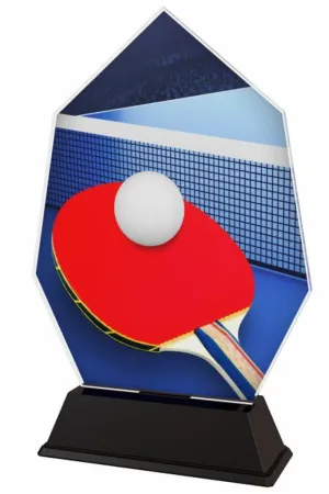 Akrylátová trofej ACSC001M14 | Stolní tenis Výška cm: 11.5, Šířka cm: 7
