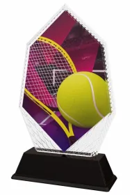 Akrylátová trofej PYR001M01 | Tenis Výška cm: 18, Šířka cm: 10.5
