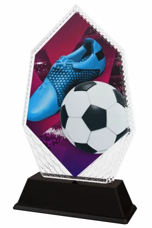Akrylátová trofej PYR001M02 | Fotbal Výška cm: 16, Šířka cm: 9.5