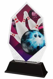 Akrylátová trofej PYR001M04 | Bowling Výška cm: 18, Šířka cm: 10.5
