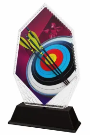 Akrylátová trofej PYR001M05 | Lukostřelba Výška cm: 18, Šířka cm: 10.5