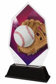 Akrylátová trofej PYR001M10 | Baseball Výška cm: 16, Šířka cm: 9.5