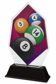 Akrylátová trofej PYR001M13 | Billiard Výška cm: 16, Šířka cm: 9.5