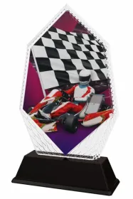 Akrylátová trofej PYR001M16 | Motorsport Výška cm: 16, Šířka cm: 9.5