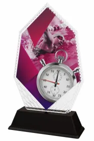 Akrylátová trofej PYR001M18 | Plavání Výška cm: 18, Šířka cm: 10.5