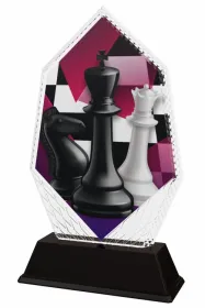 Akrylátová trofej PYR001M24 | Šachy Výška cm: 16, Šířka cm: 9.5