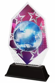 Akrylátová trofej PYR001M28 | Hudba Výška cm: 20, Šířka cm: 12