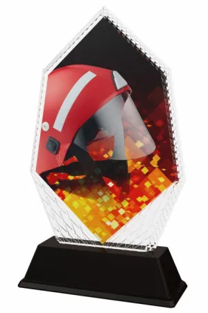 Akrylátová trofej PYR001M36 | Hasiči Výška cm: 18, Šířka cm: 10.5