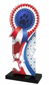 Akrylátová trofej APLAM31 | Kynologie Výška cm: 18, Šířka cm: 7