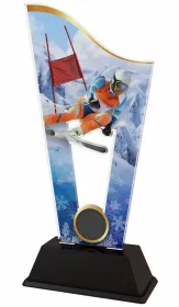Akrylátová trofej CASM22 | Sjezdové lyžování Výška cm: 21, Šířka cm: 9