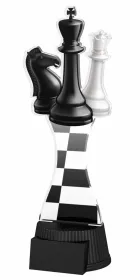 Akrylátová trofej ACUTCM35 | Šachy Výška cm: 25.5, Šířka cm: 11