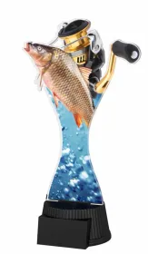 Akrylátová trofej ACUTCM44 | Rybaření Výška cm: 25.5, Šířka cm: 11