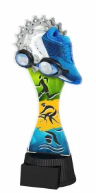 Akrylátová trofej ACUTCM48 | Triatlon Výška cm: 23, Šířka cm: 10