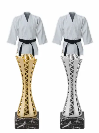 Trofej HLAC03M19 | Bojová umění Výška cm: 33, Barva: stříbro