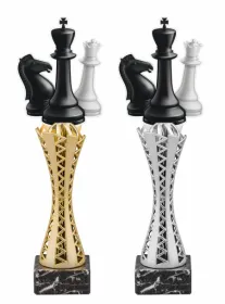 Trofej HLAC03M22 | Šachy Výška cm: 30, Barva: stříbro