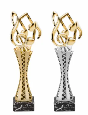 Trofej HLAC03M24 | Hudba Výška cm: 33, Barva: stříbro