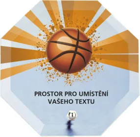 Skleněná trofej s potiskem CRP2M2 | Basketball Výška cm: 15