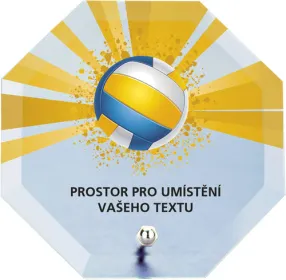 Skleněná trofej s potiskem CRP2M3 | Volejbal Výška cm: 13