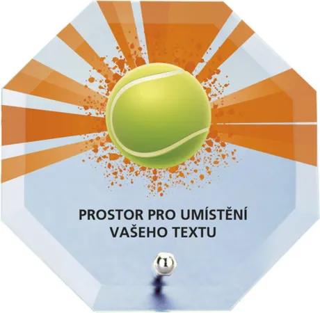 Skleněná trofej s potiskem CRP2M4 | Tenis Výška cm: 10