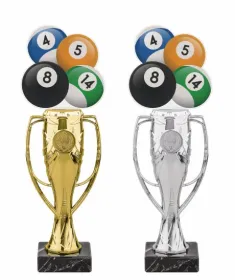 Trofej HLAC04M12 | Billiard Výška cm: 32, Barva: stříbro