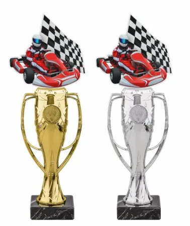 Trofej HLAC04M16 | Motorsport Výška cm: 32, Barva: stříbro