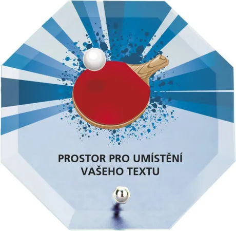 Skleněná trofej s potiskem CRP2M6 | Stolní tenis Výška cm: 10