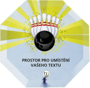 Skleněná trofej s potiskem CRP2M10 | Bowling Výška cm: 15