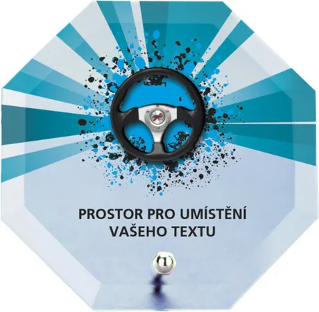 Skleněná trofej s potiskem CRP2M12 | Motorsport Výška cm: 15