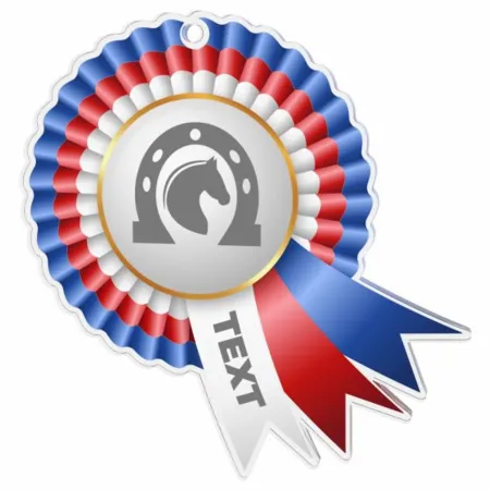 Akrylátová medaile MDAC0010M32 | Jezdectví Stuha: ST15, MD průměr: 7