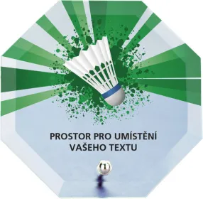 Skleněná trofej s potiskem CRP2M14 | Badminton Výška cm: 10