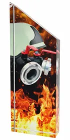 Akrylátová trofej ACC001M29 | Hasiči Výška cm: 18, Průměr cm: 6,5