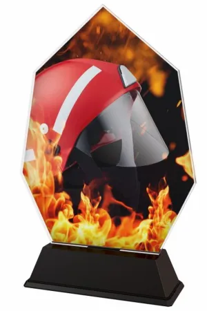 Akrylátová trofej ACSC001M35 | Hasiči Výška cm: 11.5, Šířka cm: 7