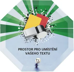 Skleněná trofej s potiskem CRP2M17 | Fotbal Výška cm: 10