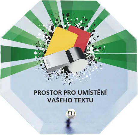 Skleněná trofej s potiskem CRP2M17 | Fotbal Výška cm: 13