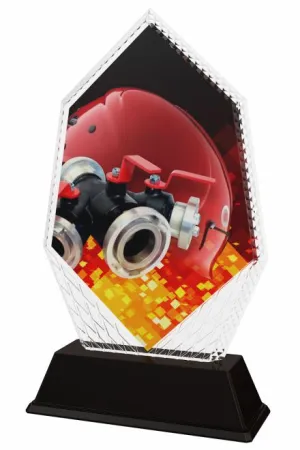 Akrylátová trofej PYR001M39 | Hasiči Výška cm: 16, Šířka cm: 9.5