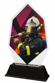 Akrylátová trofej PYR001M35 | Hasiči Výška cm: 16, Šířka cm: 9.5