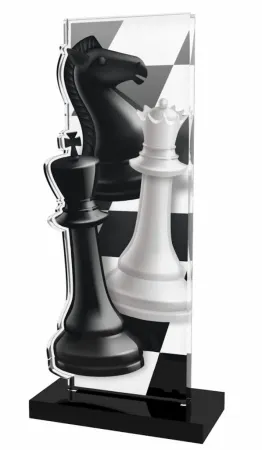 Akrylátová trofej APLAM27 | Šachy Výška cm: 18, Šířka cm: 7