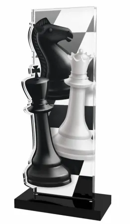 Akrylátová trofej APLAM27 | Šachy Výška cm: 18, Šířka cm: 7