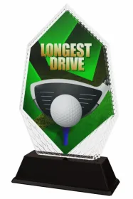 Akrylátová trofej PYR001M34 | Golf Výška cm: 18, Šířka cm: 10.5