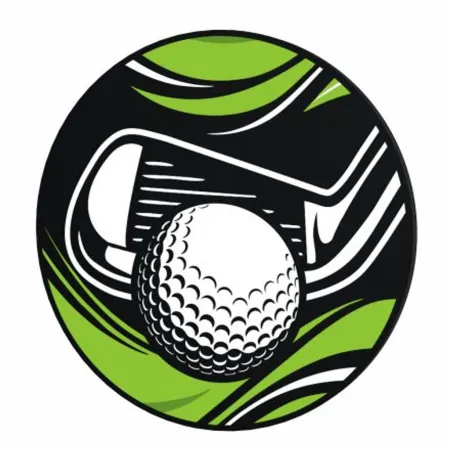 Akrylátová medaile MDAB1M001 | Golf MD průměr: 9 cm, Stuha: ST1