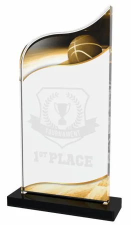 Akrylátová trofej APLA006NM03 | Basketball Výška cm: 18, Šířka cm: 10