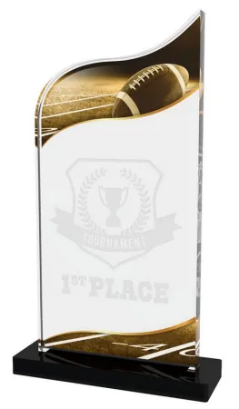 Akrylátová trofej APLA006NM04 | Rugby Výška cm: 18, Šířka cm: 10