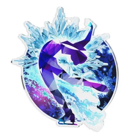 Akrylátová medaile MDAS0080M11 | Krasobruslení Stuha: ST1, MD průměr: 6