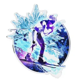 Akrylátová medaile MDAS0080M02 | Běžky Stuha: ST12, MD průměr: 7