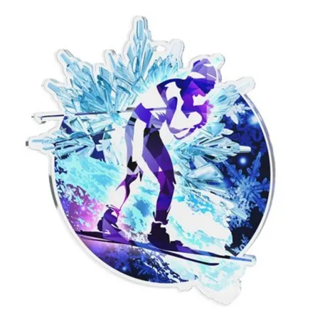 Akrylátová medaile MDAS0080M02 | Běžky Stuha: ST15, MD průměr: 8