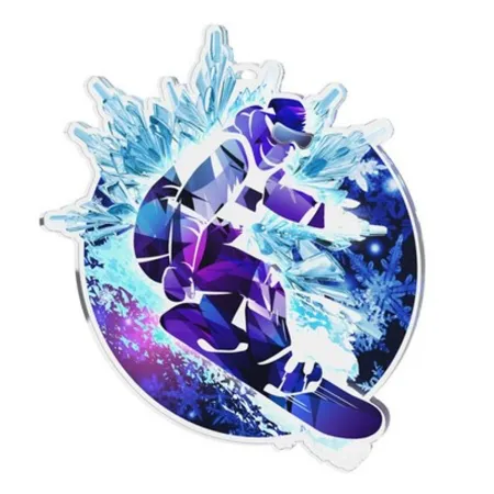 Akrylátová medaile MDAS0080M03 | Snowboard Stuha: ST3, MD průměr: 6