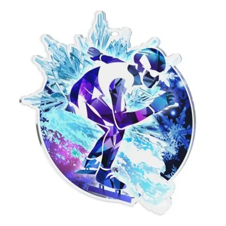 Akrylátová medaile MDAS0080M07 | Bruslení Stuha: ST11, MD průměr: 7