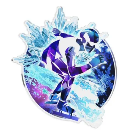 Akrylátová medaile MDAS0080M07 | Bruslení Stuha: ST11, MD průměr: 7