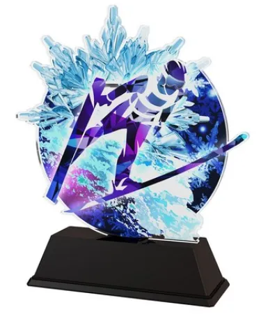 Akrylátová trofej CBCUS004M04 | Skoky na lyžích Výška cm: 15.5, Šířka cm: 12